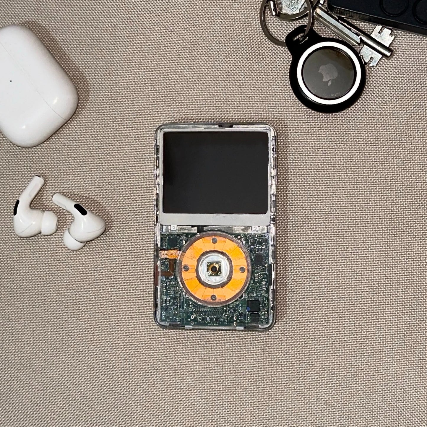 Bluetooth iPod Classic Clear 5th Generation upgraded with SDXC Card