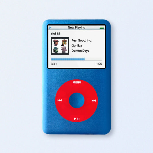 Bluetooth modded iPod Classic 7th Gen Blue upgraded SDXC Personalised Media Player